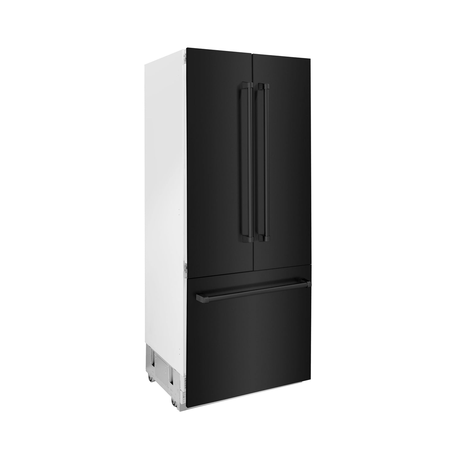 ZLINE 36" 19.6 cu. ft. Built-In Refrigerator with Internal Water and Ice Dispenser in Black Stainless Steel, RBIV-BS-36