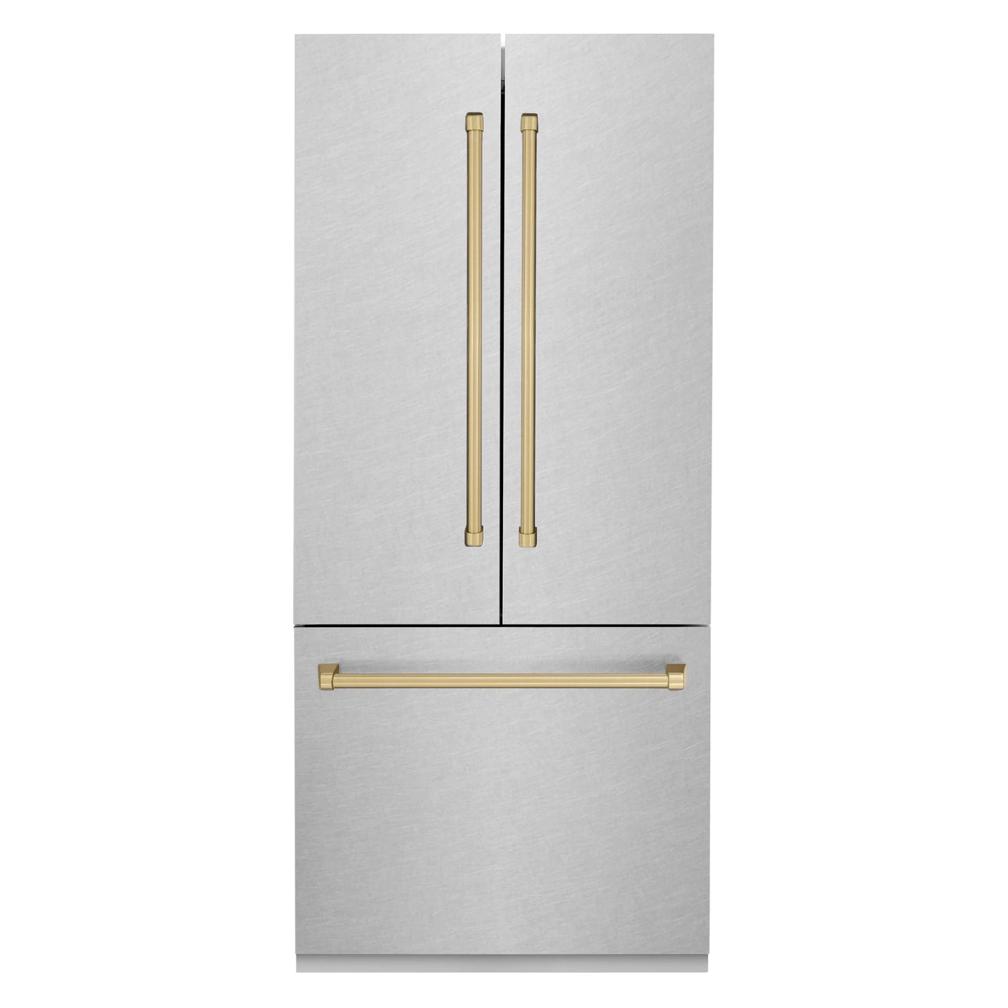 ZLINE 36" Autograph 19.6 cu. ft. Refrigerator with Internal Water and Ice Dispenser, Bronze Accents
