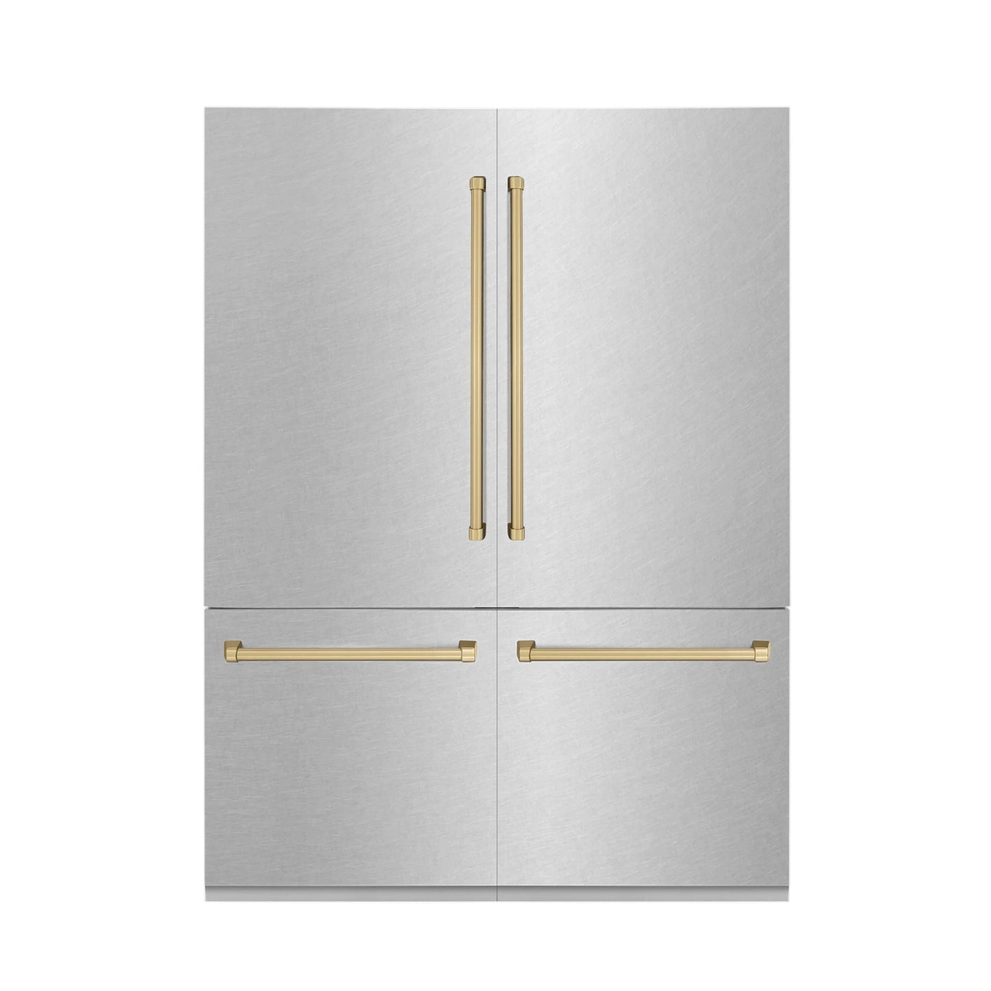 ZLINE 60" Autograph Refrigerator with Internal Water & Ice Dispenser in Fingerprint Resistant Stainless Steel with Bronze Accents