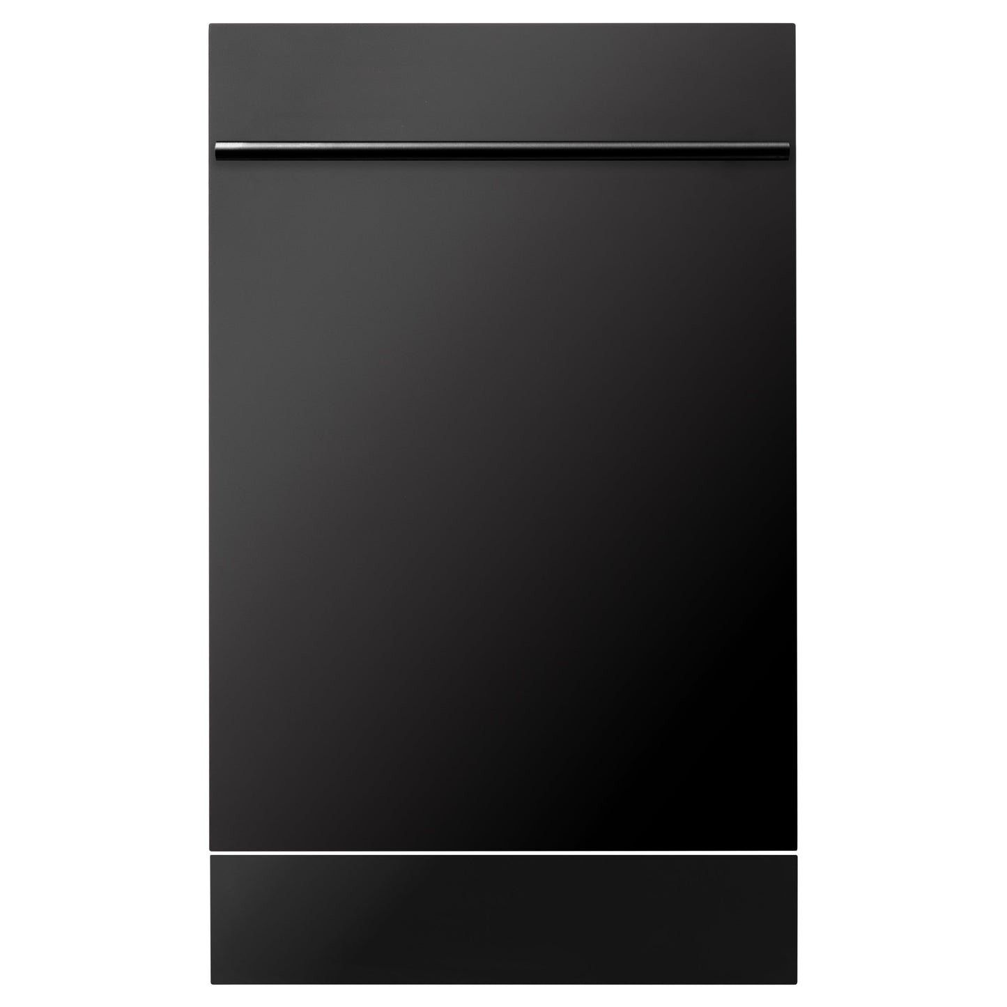 ZLINE 18 in. Compact Top Control Dishwasher with Black Stainless Steel Panel and Modern Style Handle, 52 dBa (DW-BS-H-18)