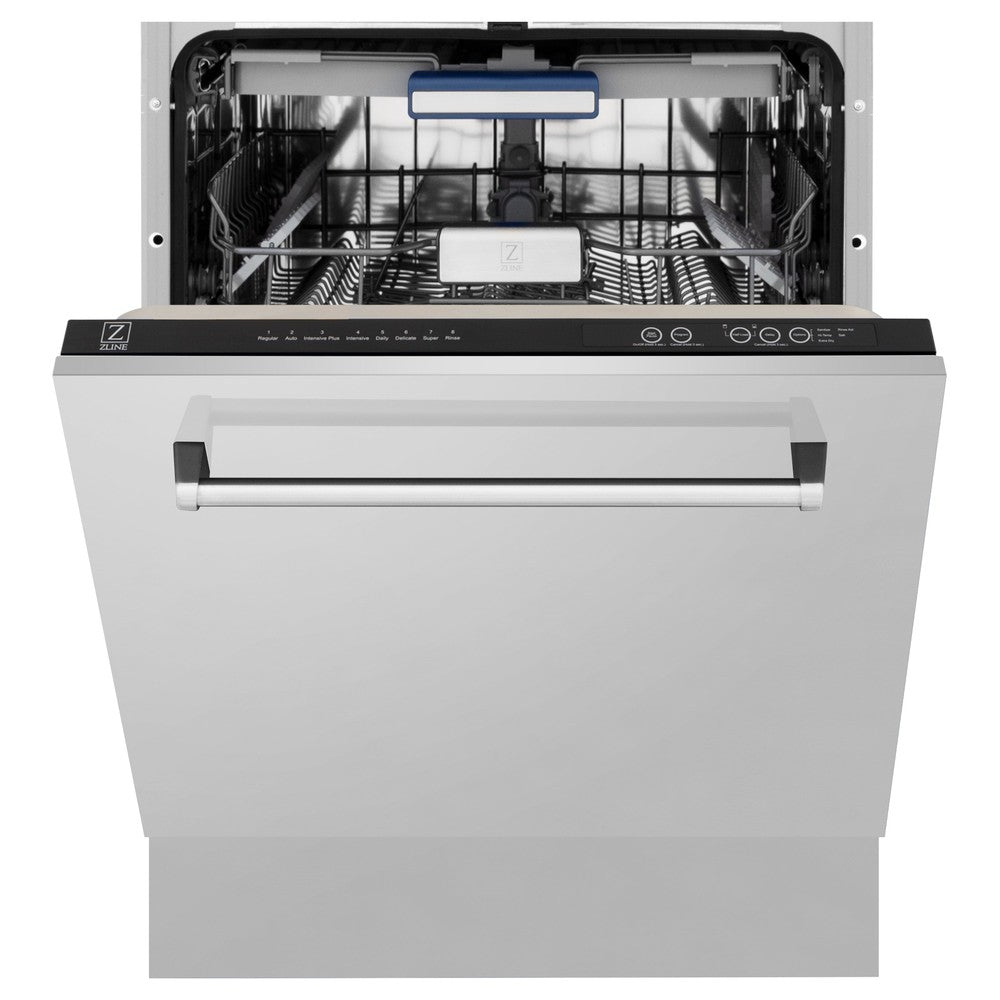 ZLINE 24 in. Tallac Series 3rd Rack Dishwasher in Stainless Steel with Traditional Handle, 51dBa (DWV-304-24)
