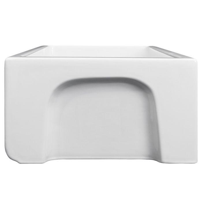 ZLINE Venice Farmhouse Reversible Fireclay Sink in White Gloss (FRC5119-WH-30)