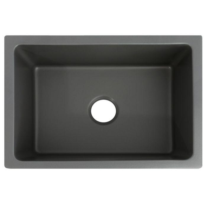 ZLINE Venice Farmhouse Reversible Fireclay Sink in Charcoal (FRC5120-CL-24)