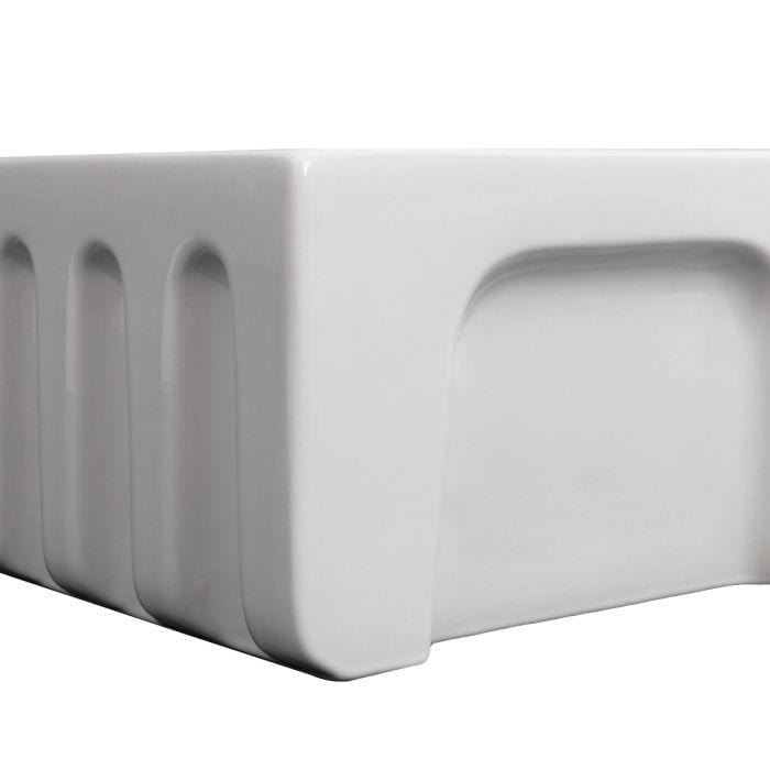 ZLINE Venice Farmhouse Reversible Fireclay Sink in White Gloss (FRC5120-WH-24)