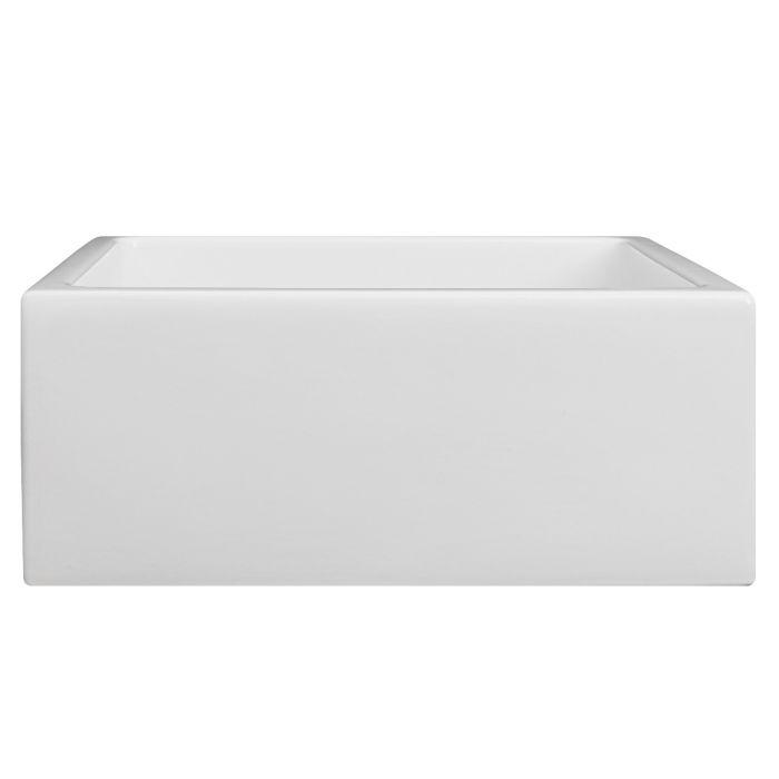 ZLINE Venice Farmhouse Reversible Fireclay Sink in White Gloss (FRC5120-WH-24)