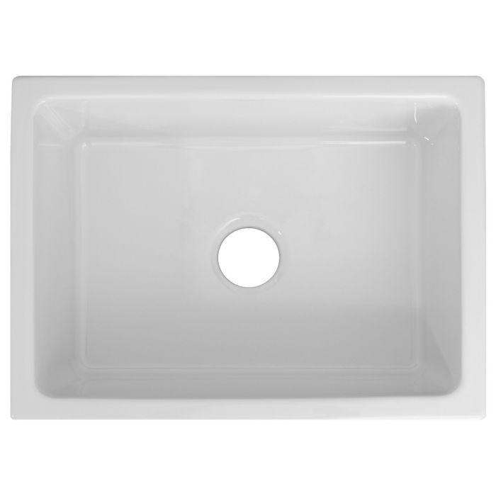 ZLINE Venice Farmhouse Reversible Fireclay Sink in White Gloss (FRC5120-WH-24)