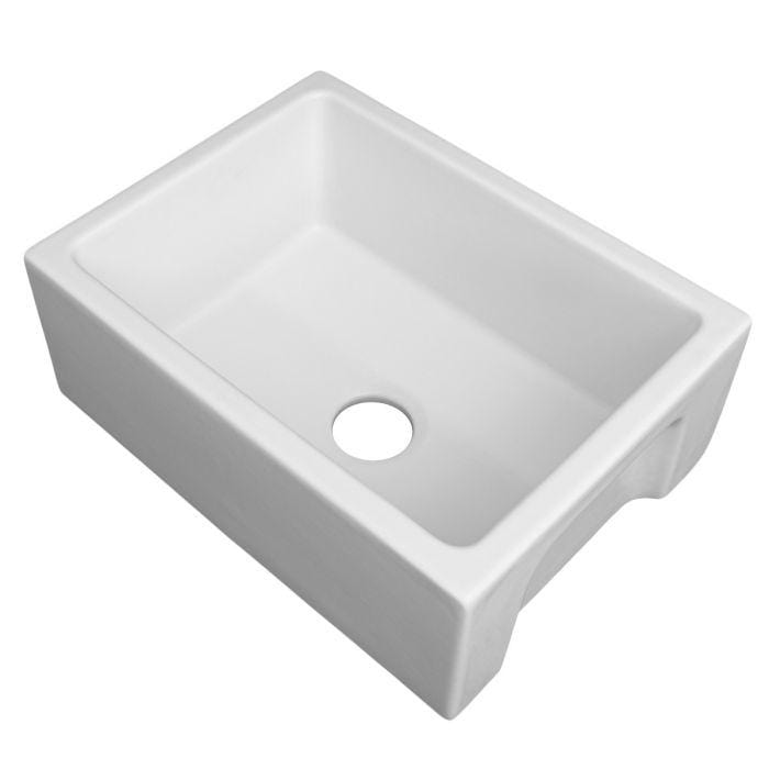 ZLINE Venice Farmhouse Reversible Fireclay Sink in White Matte (FRC5120-WM-24)