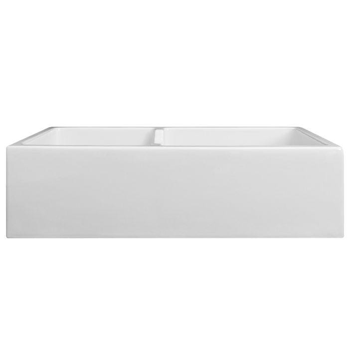 ZLINE Palermo Farmhouse Reversible Fireclay Sink in White Gloss (FRC5121-WH-36)