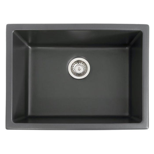 ZLINE Rome Dual Mount Fireclay Sink in Charcoal (FRC5123-CL-24)