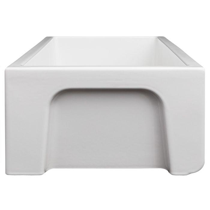 ZLINE Venice Farmhouse Reversible Fireclay Sink in White Gloss (FRC5131-WH-33)