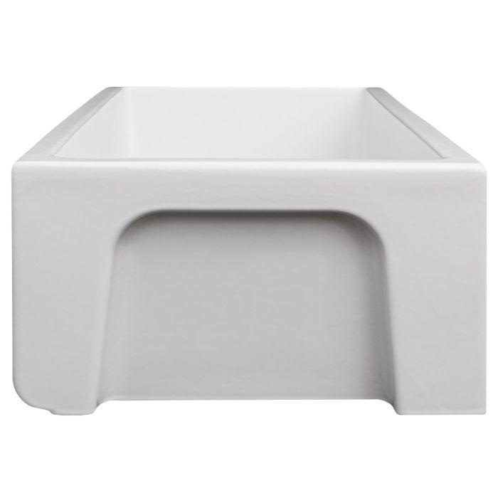 ZLINE Venice Farmhouse Reversible Fireclay Sink in White Matte (FRC5131-WM-33)