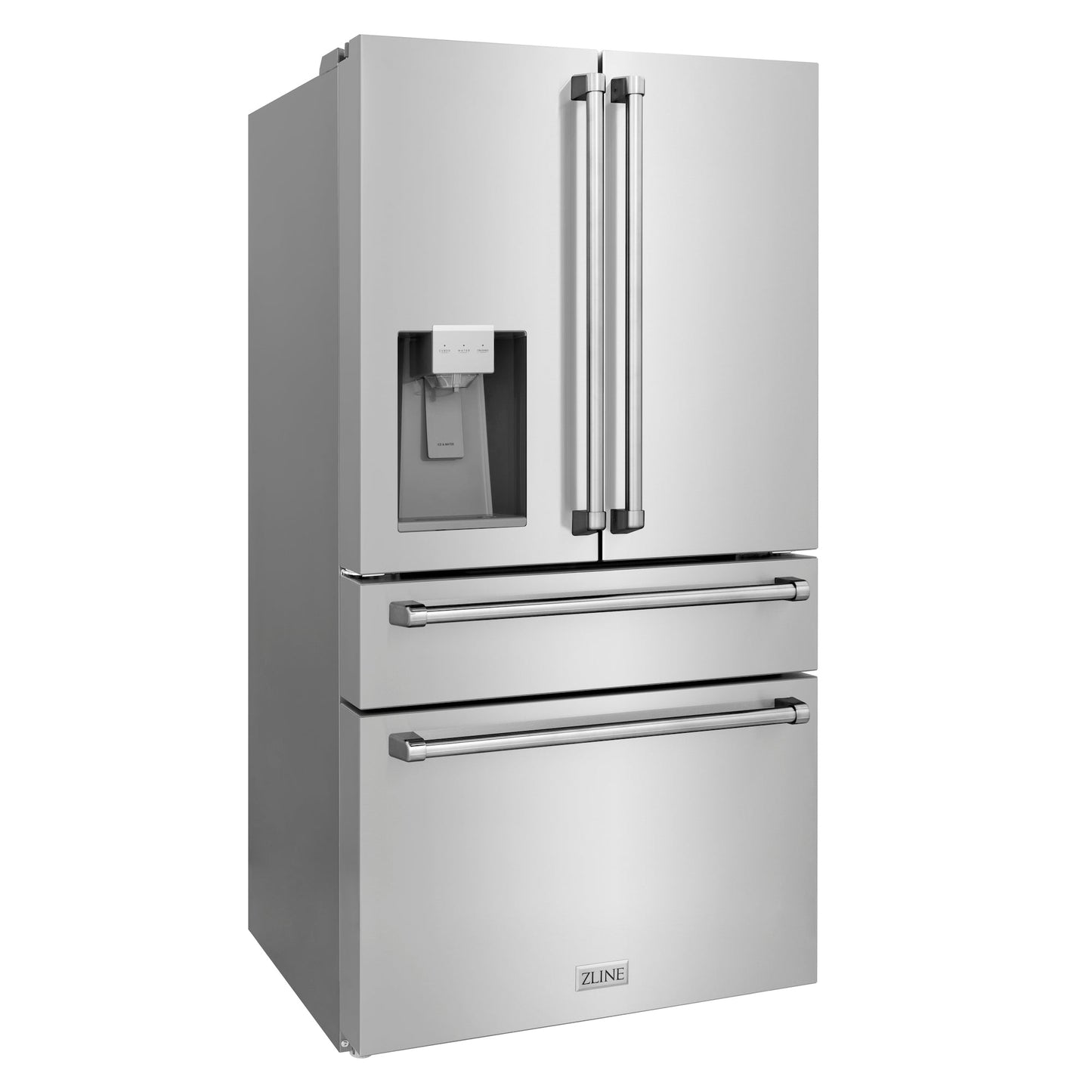 ZLINE 36" 21.6 cu. ft. French Door Refrigerator with Water and Ice Dispenser and Water Filter in Stainless Steel, RFM-W-WF-36