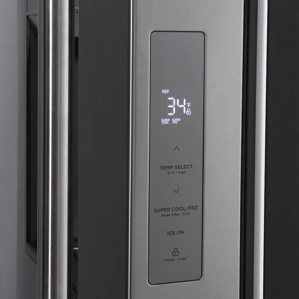 ZLINE 36" Standard-Depth French Door External Water Dispenser Refrigerator with Dual Ice Maker in Fingerprint Resistant Stainless Steel (RSM-W-36)