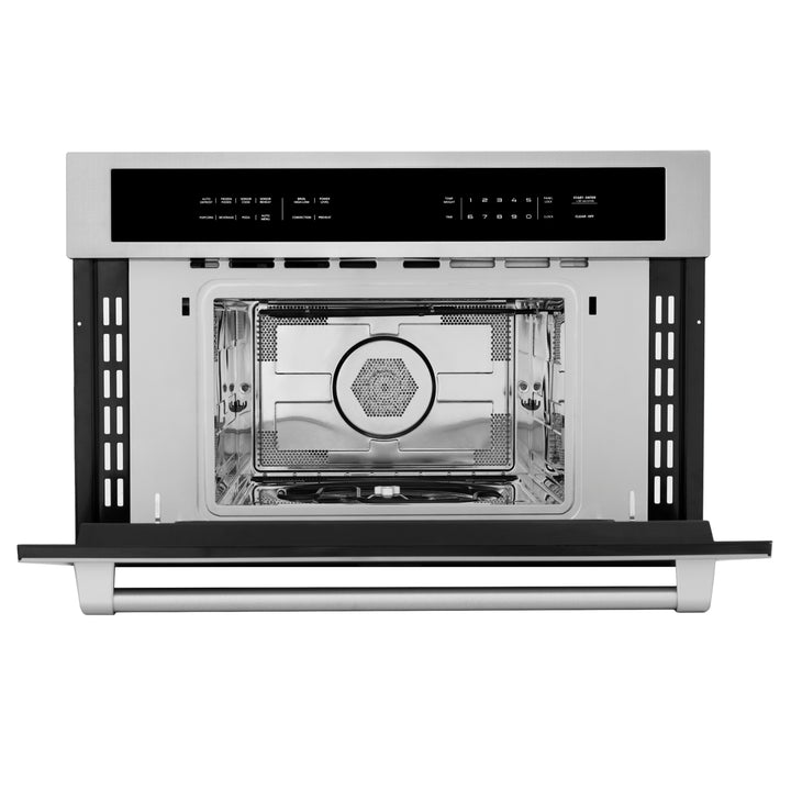 ZLINE 30 Inch wide, 1.6 cu ft. Built-in Convection Microwave Oven in Stainless Steel with Speed and Sensor Cooking (MWO-30)