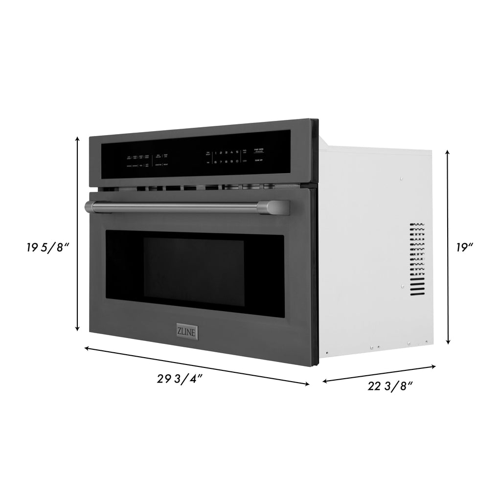 ZLINE 30 Inch wide, 1.6 cu ft. Built-in Convection Microwave Oven in Stainless Steel with Speed and Sensor Cooking (MWO-30)