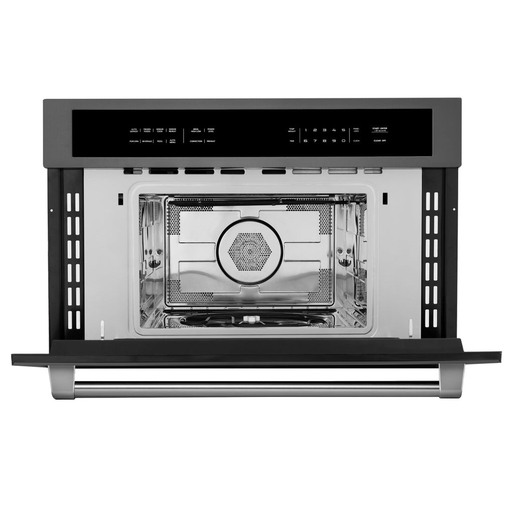 ZLINE 30 Inch wide, 1.6 cu ft. Built-in Convection Microwave Oven in Stainless Steel with Speed and Sensor Cooking (MWO-30)