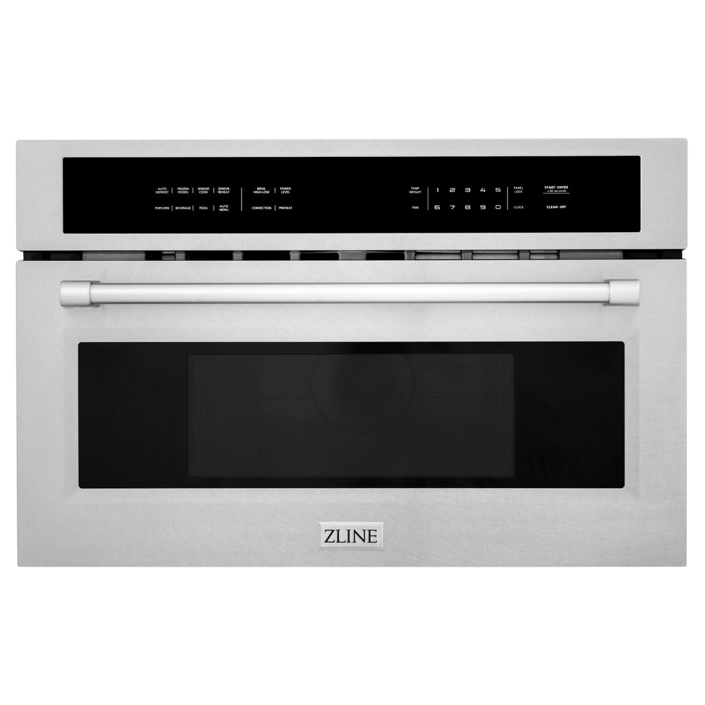 ZLINE 30 Inch wide, 1.6 cu ft. Built-in Convection Microwave Oven in Stainless Steel with Speed and Sensor Cooking (MWO-30)