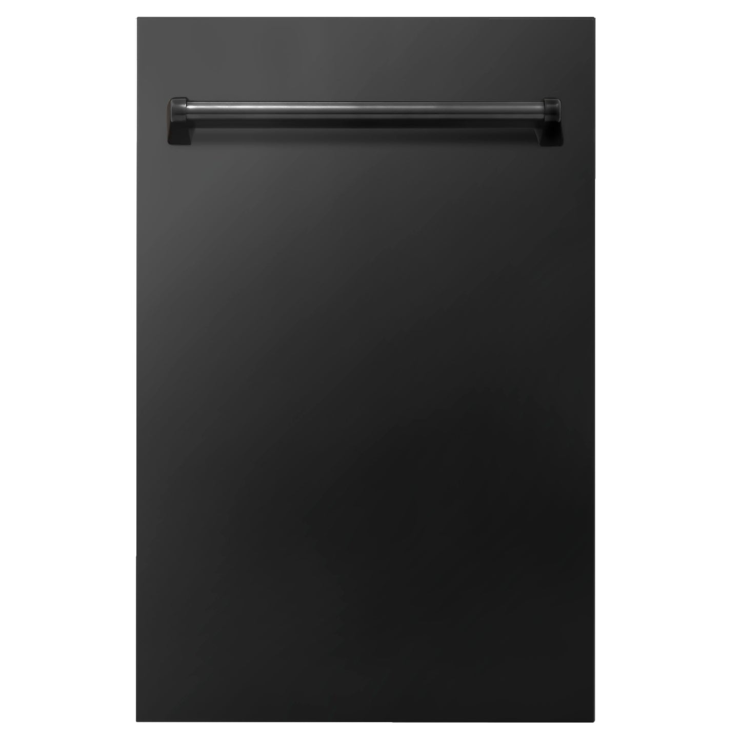 ZLINE 18 in. Compact Top Control Dishwasher with Black Stainless Steel Panel and Traditional Handle, 52dBa (DW-BS-18)