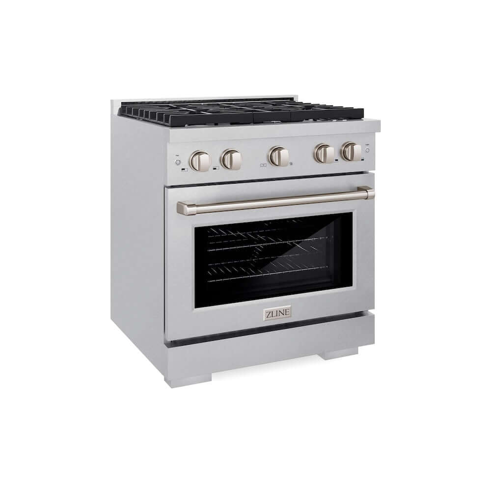 ZLINE 30" 4 Burner Gas Range with Convection Gas Oven in Stainless Steel (SGR-30)