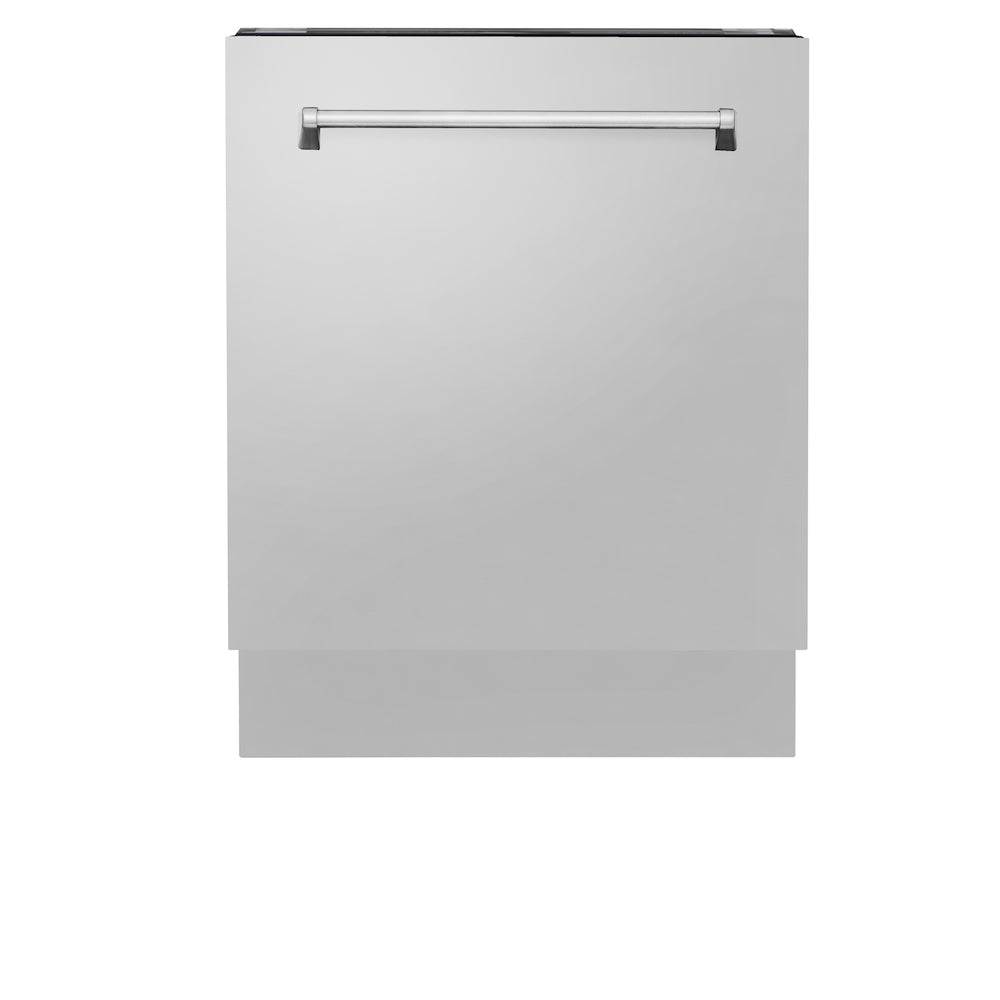 ZLINE 48 in. Kitchen Package with Stainless Steel Dual Fuel Range, Range Hood, Microwave Drawer, Tall Tub Dishwasher and Beverage Fridge (5KP-RARH48-MWDWV-RBV)