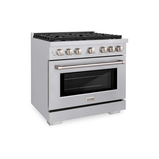 ZLINE 36" Gas Range with Convection Gas Oven in Stainless Steel (SGR36)