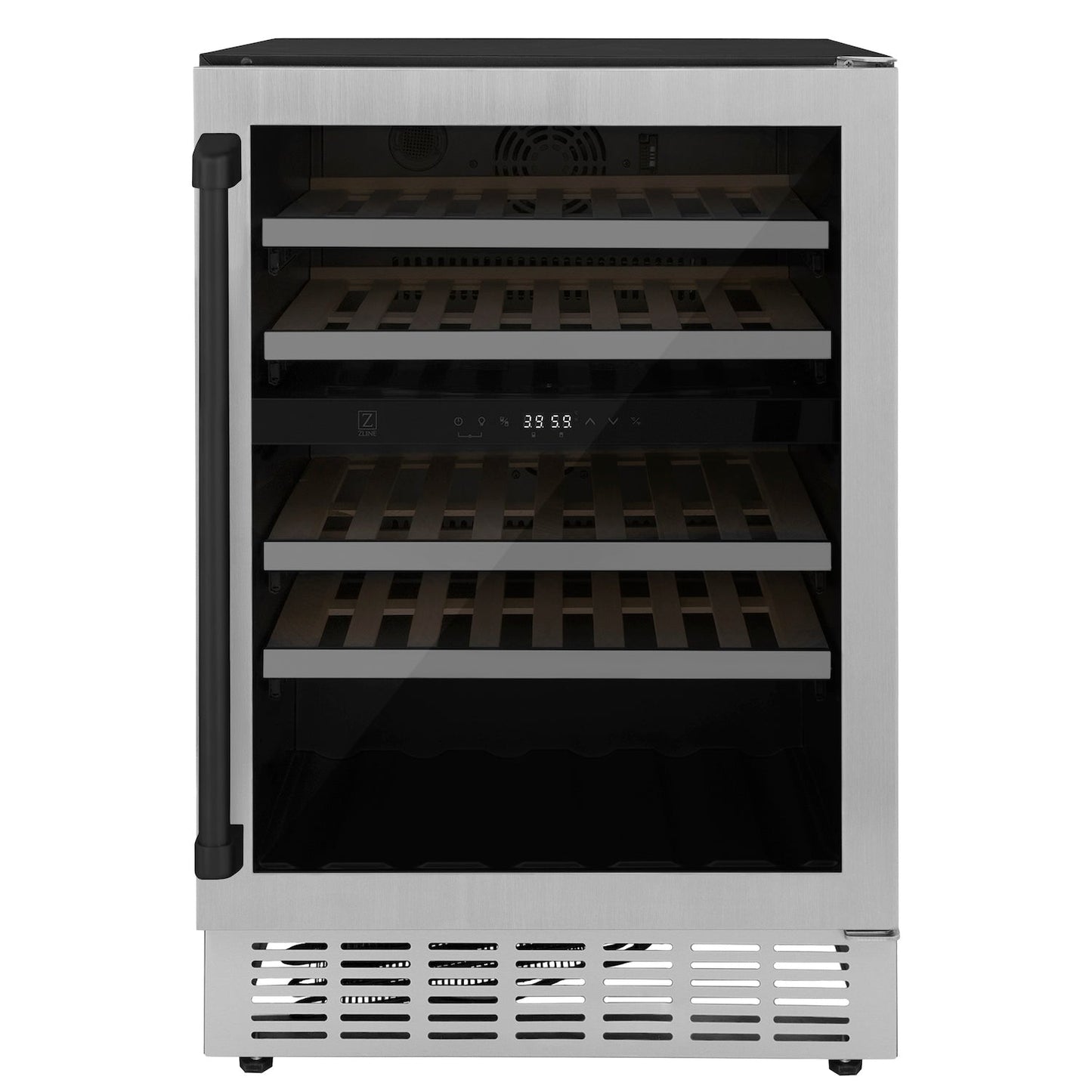 ZLINE Autograph Edition Kitchen Package with 24 in. Wine Cooler and 24 in. Beverage Fridge with Matte Black Accents (2AKP-RBV-RWV-MB)