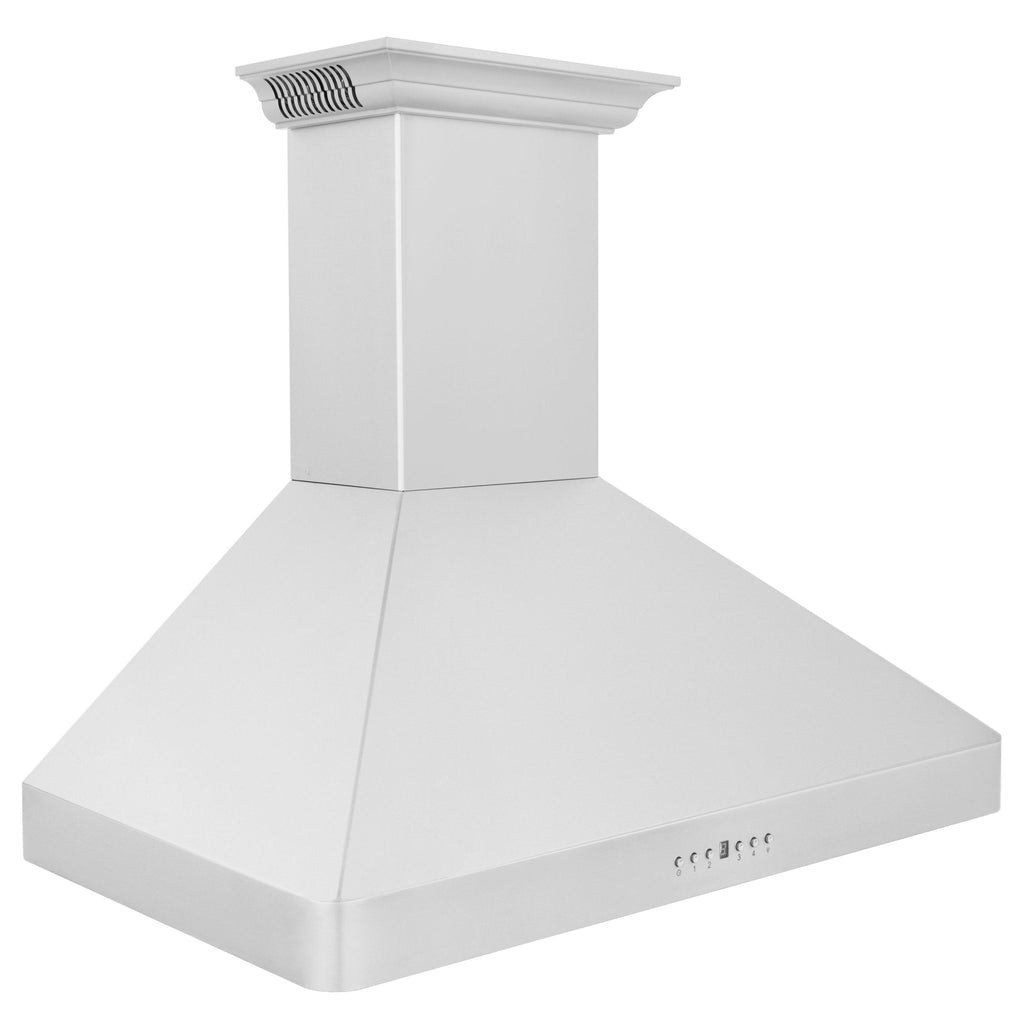 ZLINE Wall Mount Range Hood in Stainless Steel with Built-in CrownSound™ Bluetooth Speakers (KF2CRN-BT)