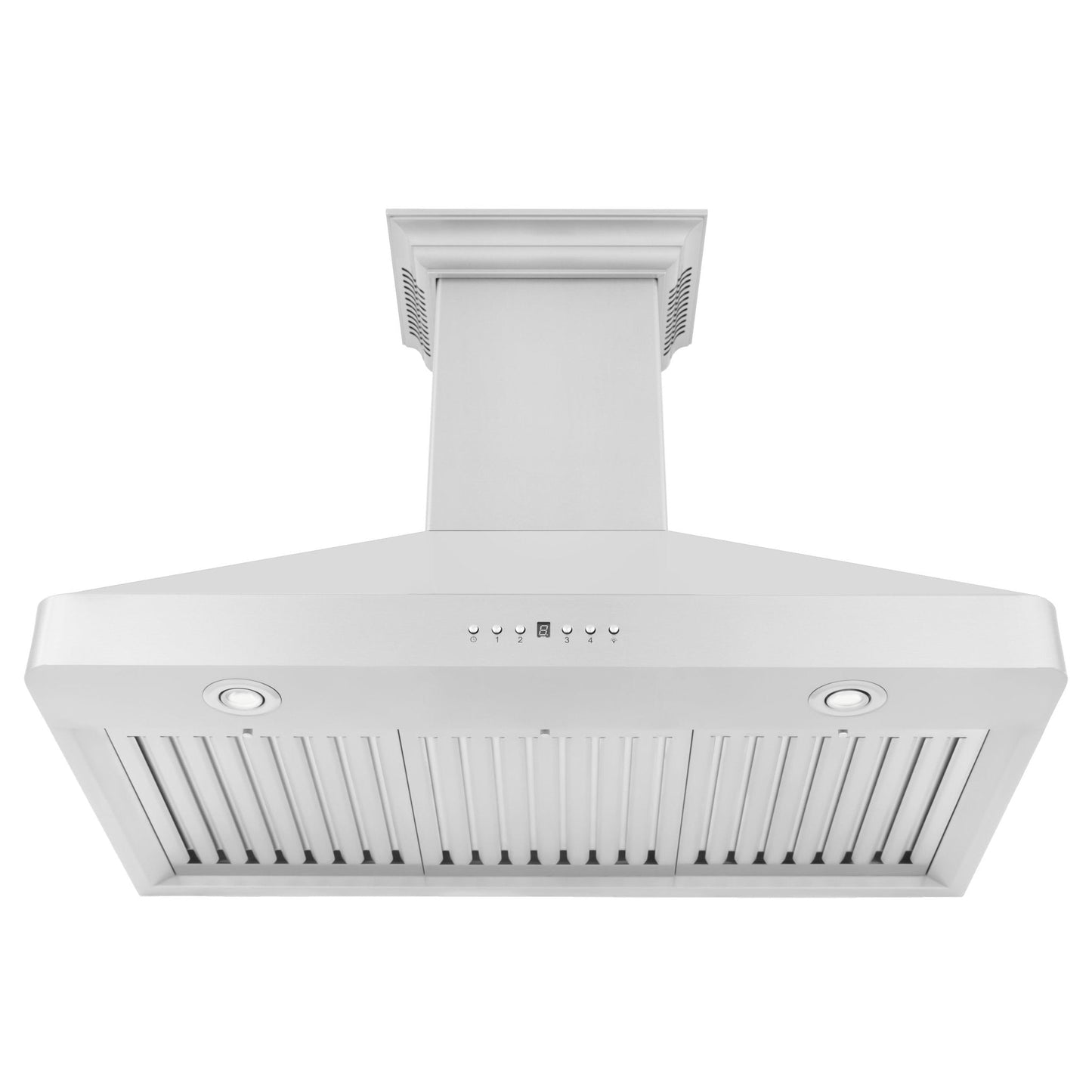 ZLINE Wall Mount Range Hood in Stainless Steel with Built-in CrownSound™ Bluetooth Speakers (KF2CRN-BT)