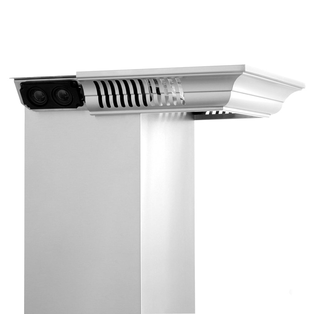 ZLINE Wall Mount Range Hood in Stainless Steel with Built-in CrownSound™ Bluetooth Speakers (KF2CRN-BT)