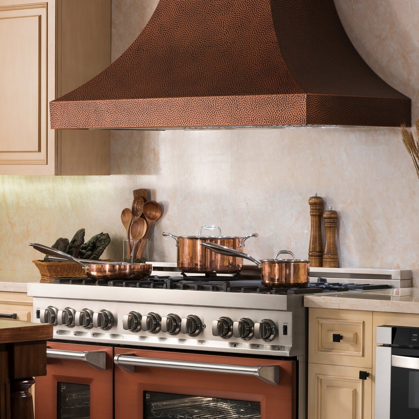 ZLINE Designer Series Hand-Hammered Copper Finish Wall Range Hood (8632H)