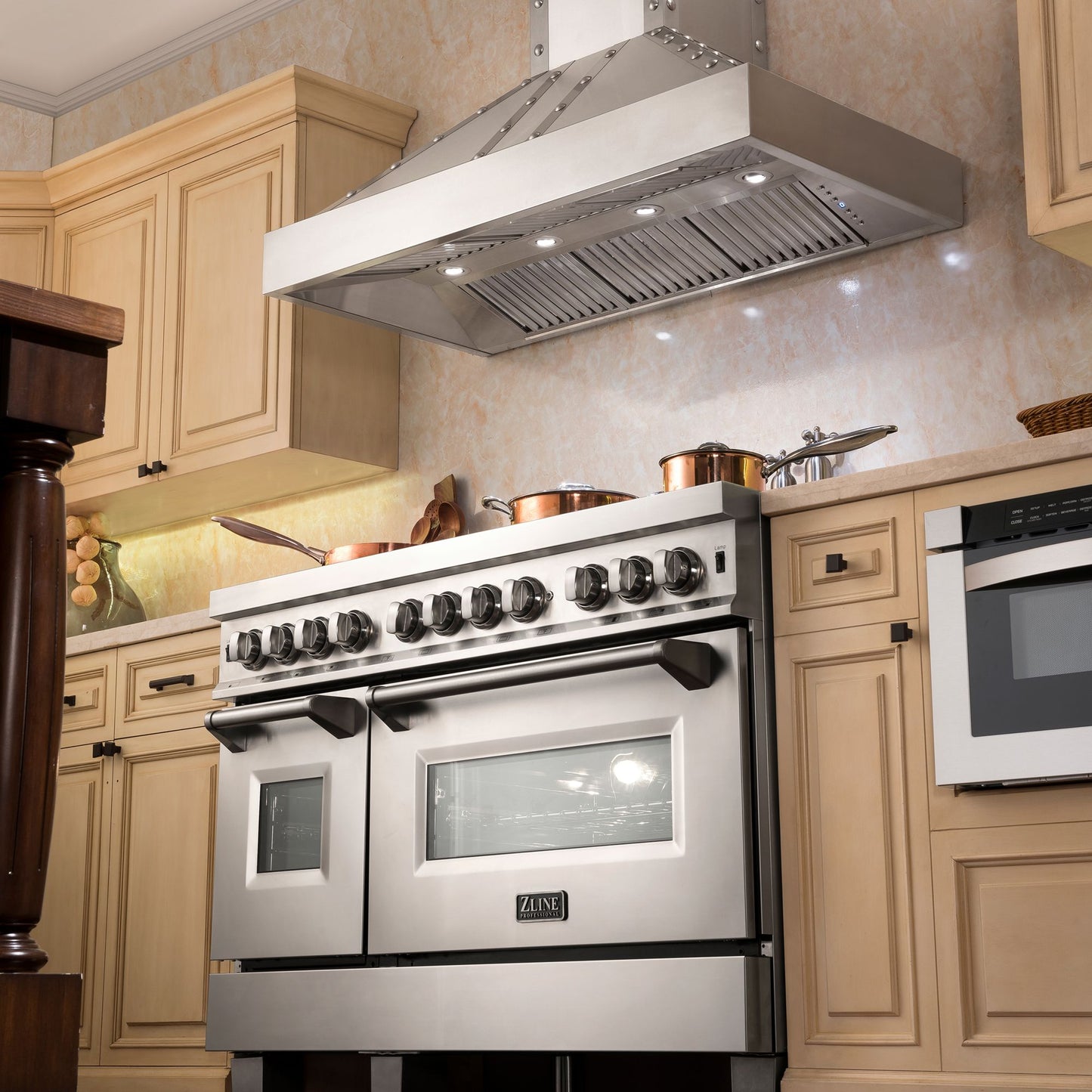 ZLINE Convertible Vent Designer Series Wall Mount Range Hood in DuraSnow™ Stainless Steel (655-4SSSS)