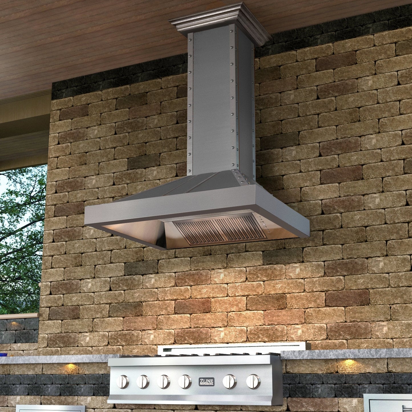 ZLINE Convertible Vent Designer Series Wall Mount Range Hood in DuraSnow™ Stainless Steel (655-4SSSS)