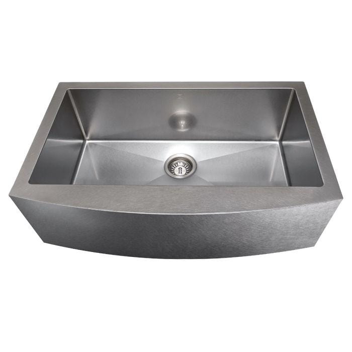 ZLINE Vail Farmhouse 33" Undermount Single Bowl Sink in DuraSnow® Stainless Steel (SAS-33S)