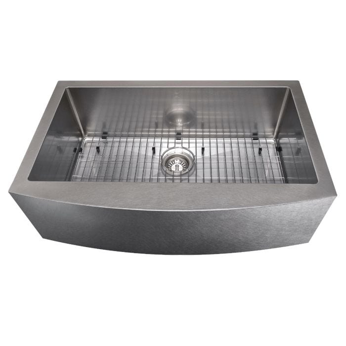 ZLINE Vail Farmhouse 33" Undermount Single Bowl Sink in DuraSnow® Stainless Steel (SAS-33S)