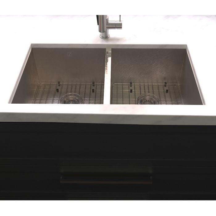 ZLINE Anton 33" Undermount Double Bowl Sink in DuraSnow® Stainless Steel (SR50D-33S)