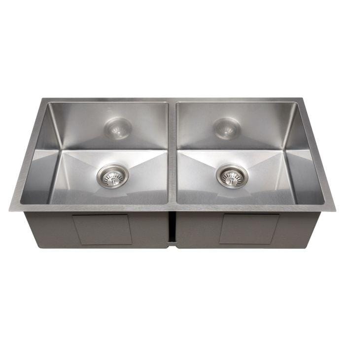 ZLINE Anton 36" Undermount Double Bowl Sink in DuraSnow® Stainless Steel (SR50D-36S)