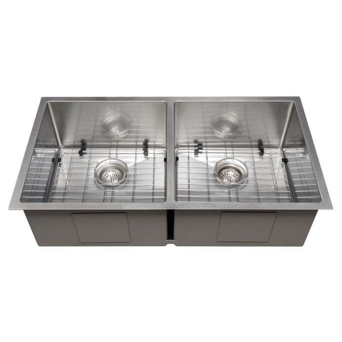 ZLINE Anton 36" Undermount Double Bowl Sink in DuraSnow® Stainless Steel (SR50D-36S)