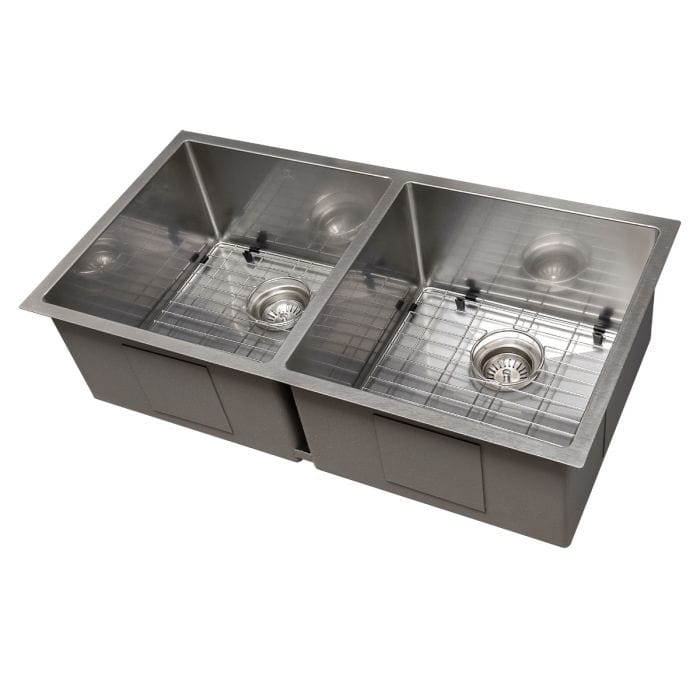 ZLINE Anton 36" Undermount Double Bowl Sink in DuraSnow® Stainless Steel (SR50D-36S)