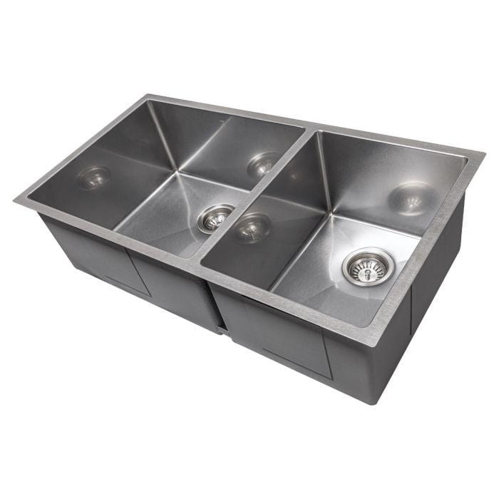 ZLINE Chamonix 36" Undermount Double Bowl Sink in DuraSnow® Stainless Steel (SR60D-36S)