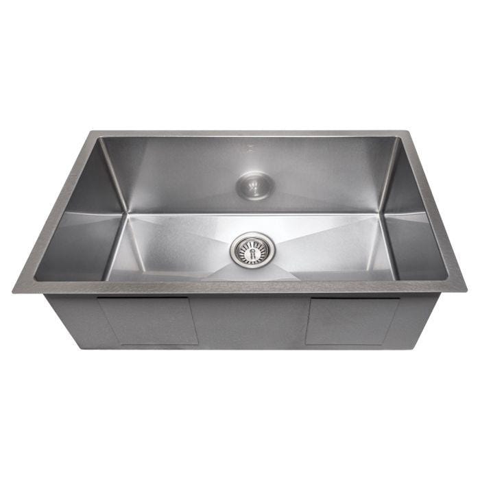 ZLINE Meribel 30" Undermount Single Bowl Sink in DuraSnow® Stainless Steel (SRS-30S)