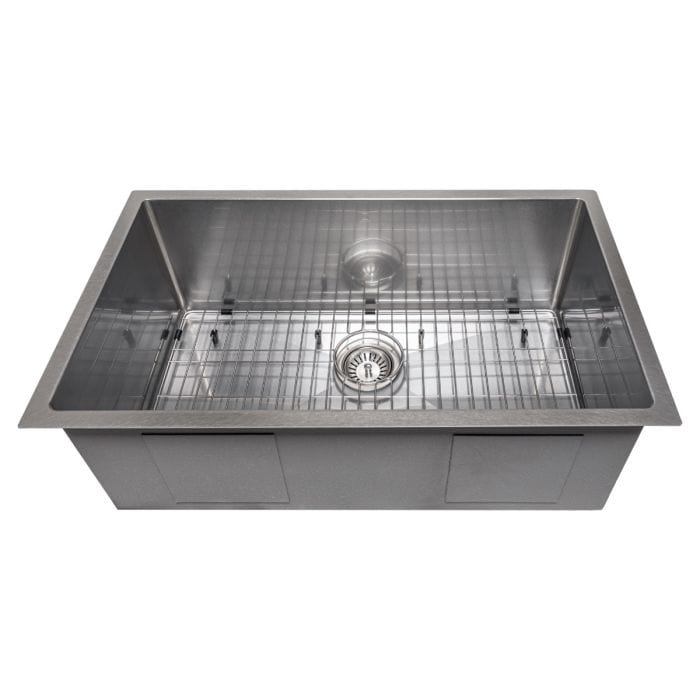 ZLINE Meribel 30" Undermount Single Bowl Sink in DuraSnow® Stainless Steel (SRS-30S)