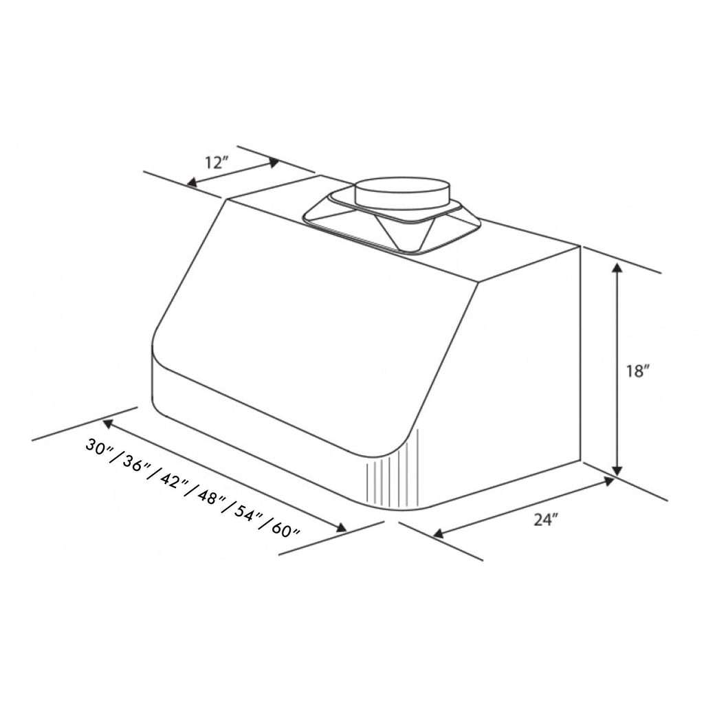 ZLINE Convertible Vent Under Cabinet Range Hood in Stainless Steel (520)