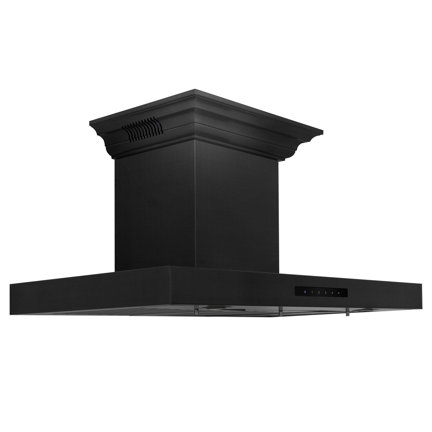 ZLINE Wall Mount Range Hood in Black Stainless Steel with Built-in CrownSound® Bluetooth Speakers (BSKENCRN-BT)