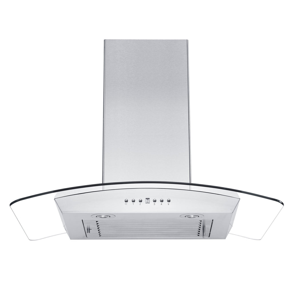 ZLINE Convertible Vent Wall Mount Range Hood in Stainless Steel & Glass (KZ)