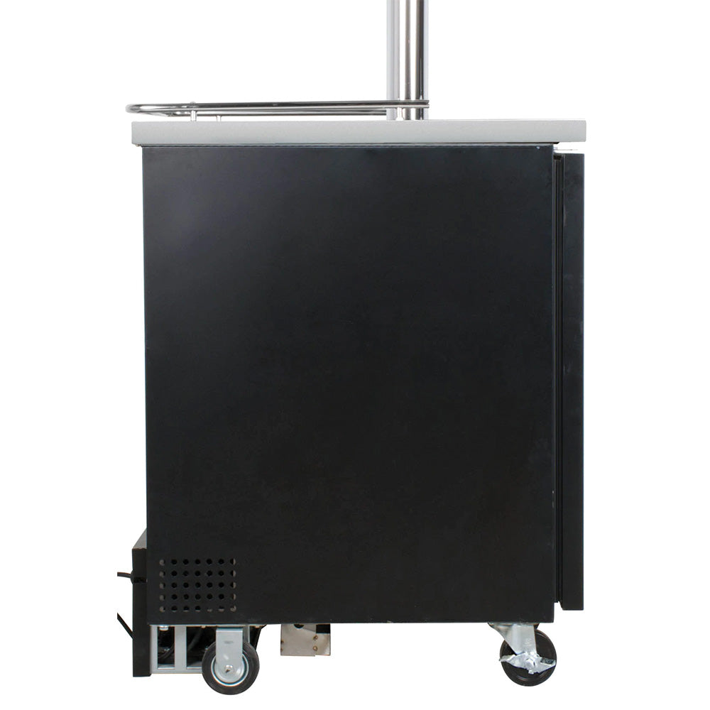 Kegco 24" Wide Dual Tap Commercial Kegerator | Black or Stainless Steel Exterior