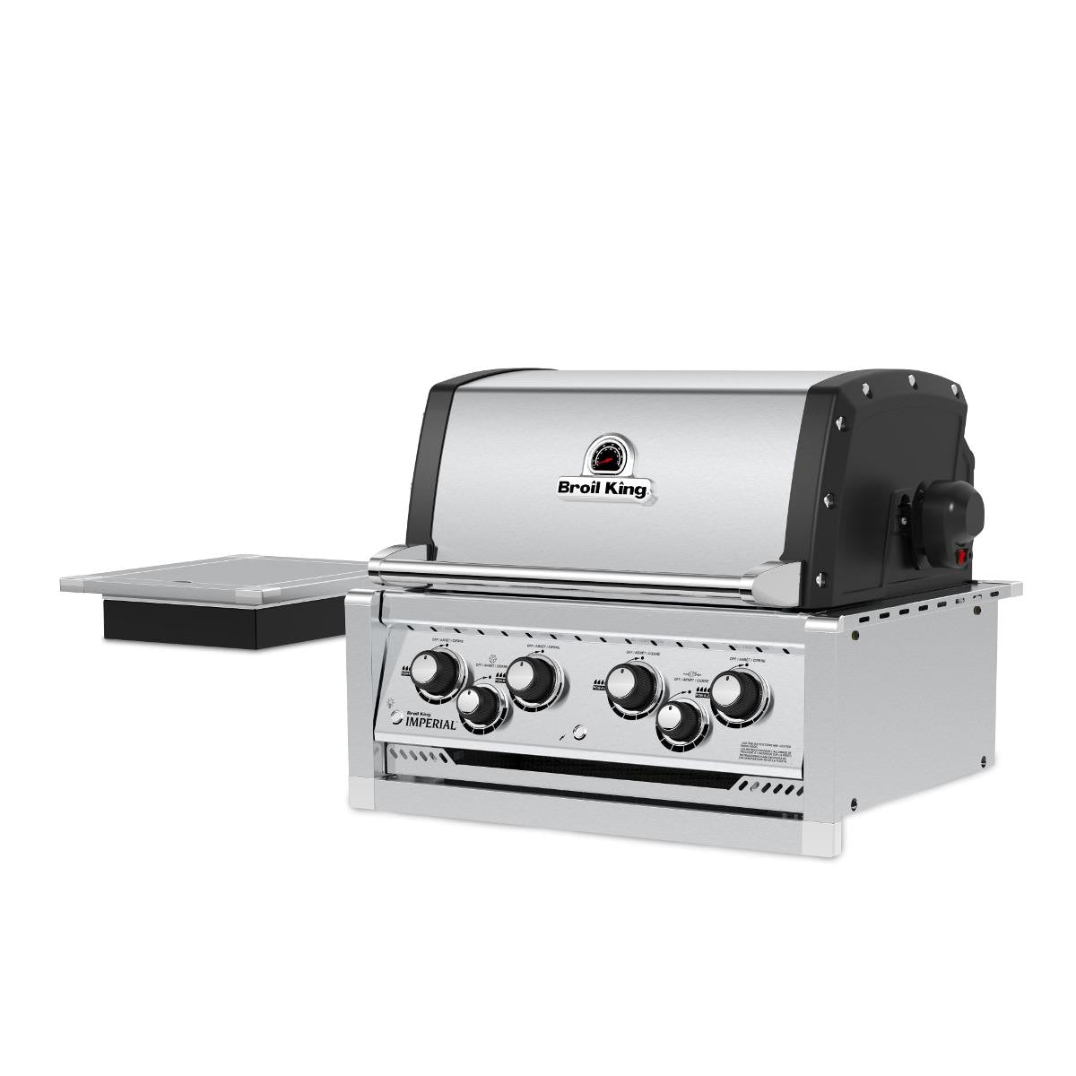 Broil King Imperial 490 4-Burner Built-In Gas Grill - With Rotisserie & Side Burner - Stainless Steel - 956084 LP / 956087 NG