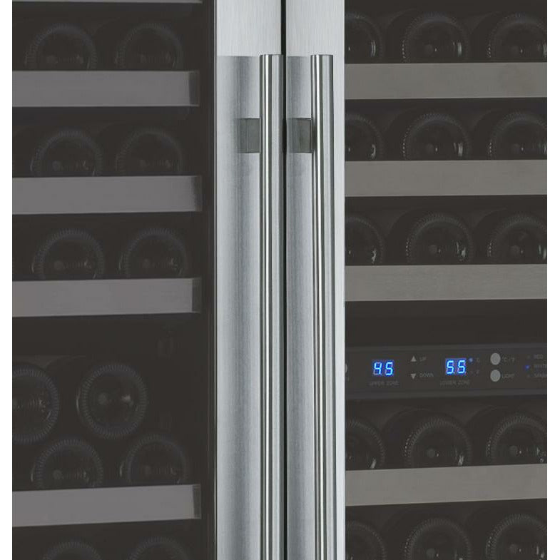 Allavino 47” Wide | 249 Bottle Triple Zone Side-by-Side Wine Cooler | Tru-Vino Technology and FlexCount II Shelving