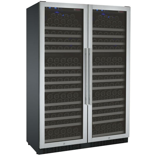 Allavino 47” Wide | 354 Bottle Dual Zone Side-by-Side Wine Cooler | Tru-Vino Technology and FlexCount II Shelving