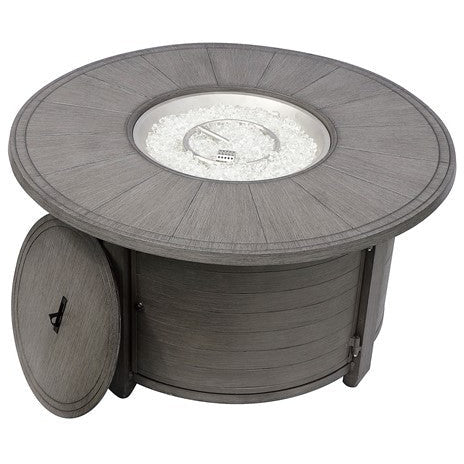 AZ Patio Heaters 46" Aluminum Round Fire Pit with Faux Wood Finish