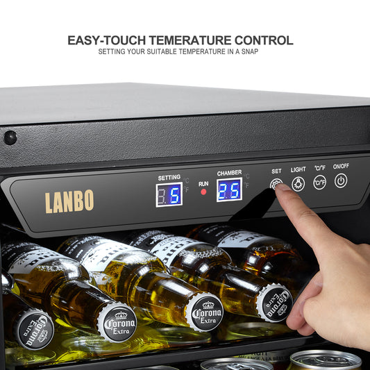 Lanbo 15" Wide, 70 Can Single Zone Beverage Cooler